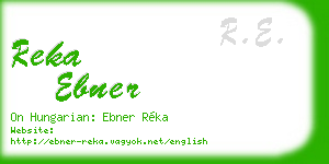 reka ebner business card